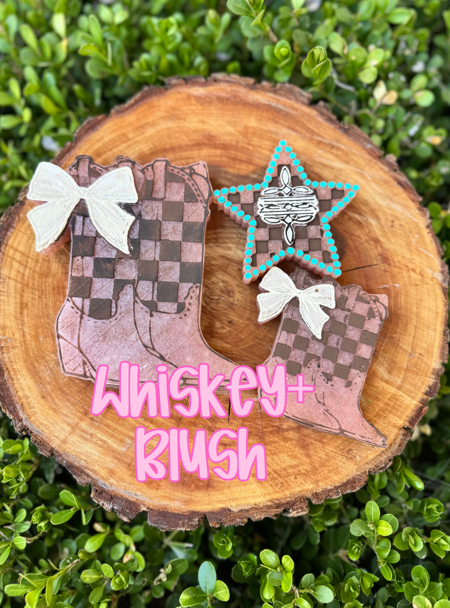 Checkered boots freshie set