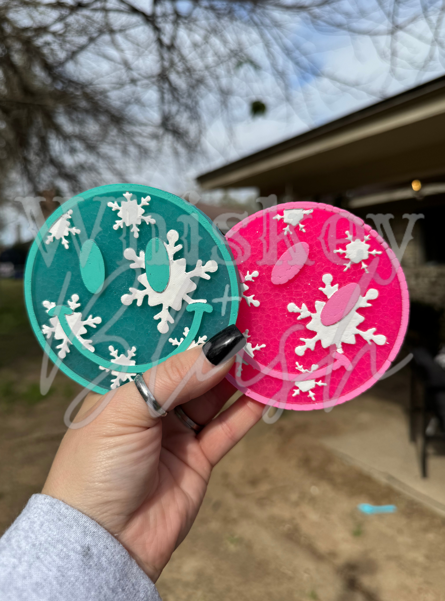 Snowflake smiley freshie