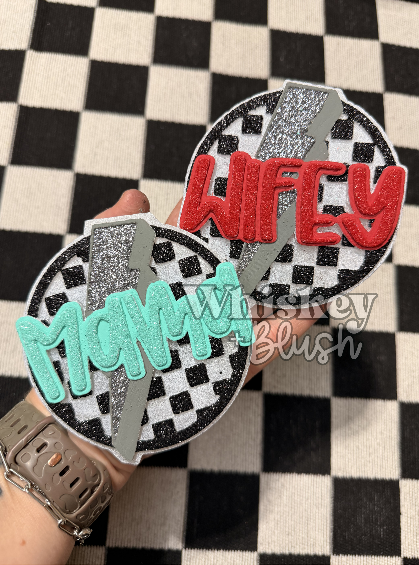 Wifey/mama checkered freshie