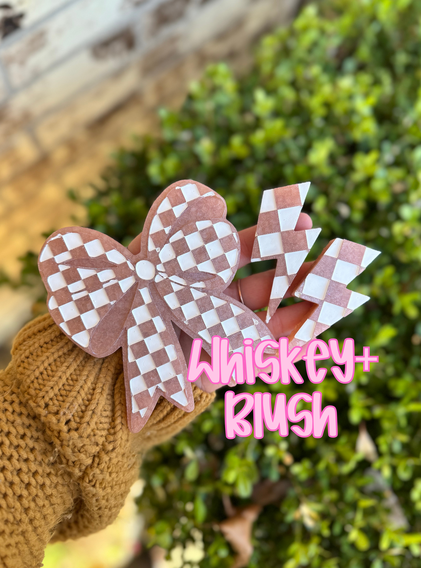 Checkered bow freshie set