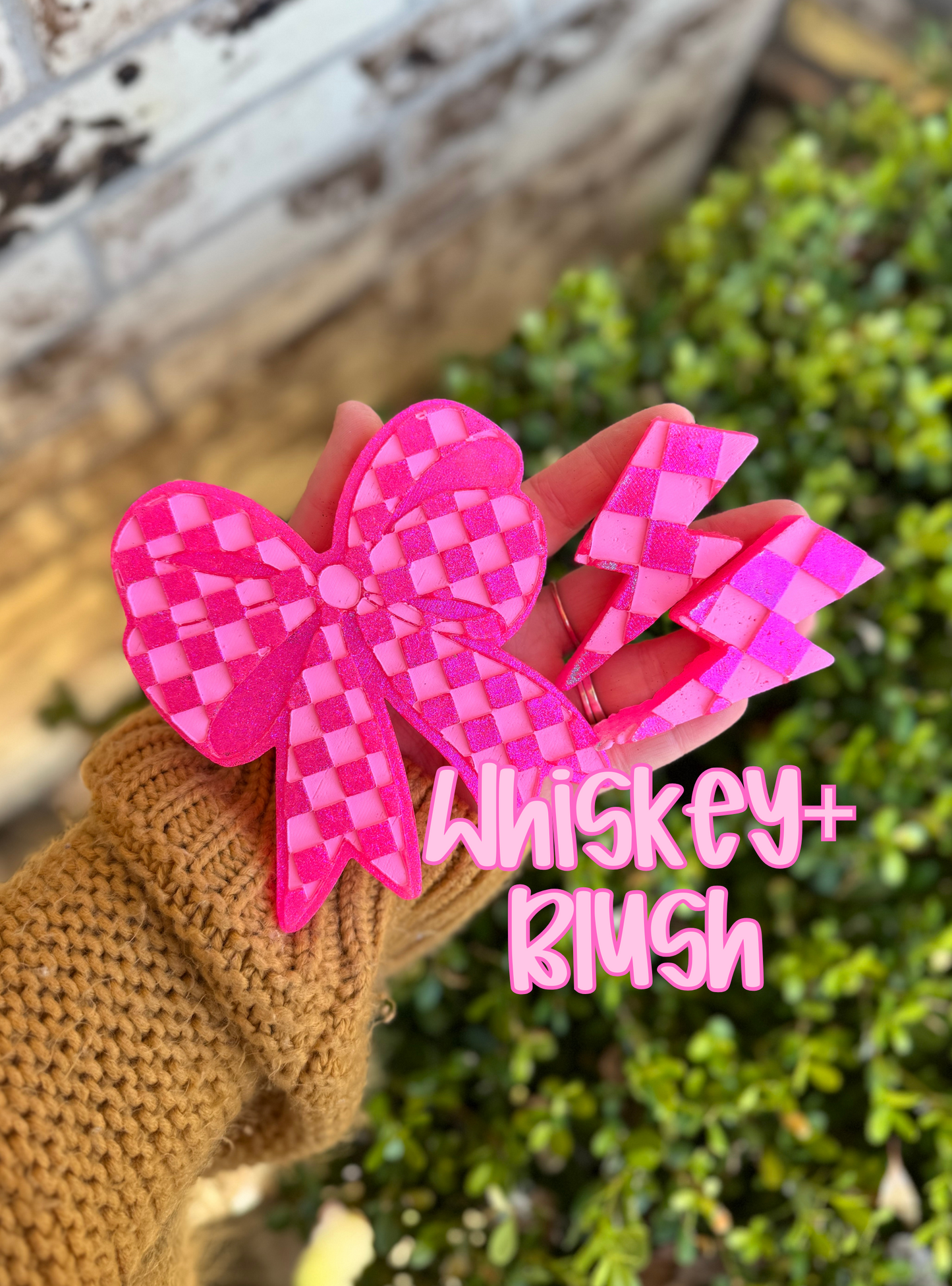Checkered bow freshie set