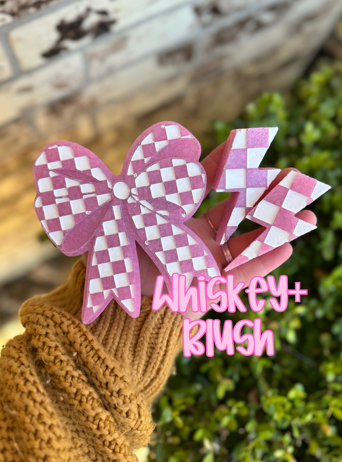 Checkered bow freshie set