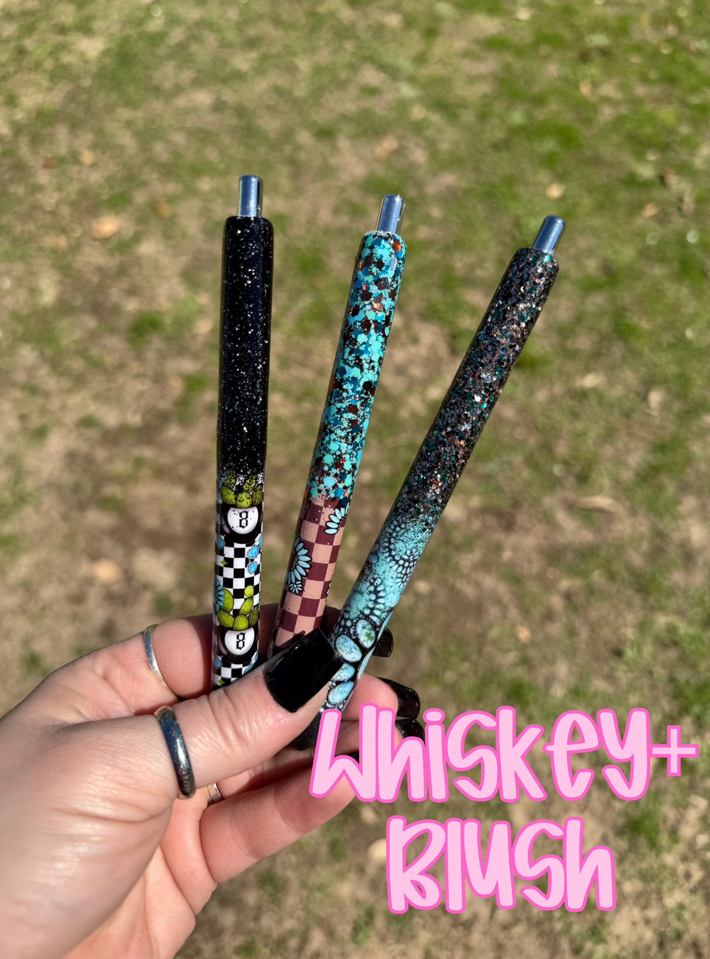 Western girly glitter pen