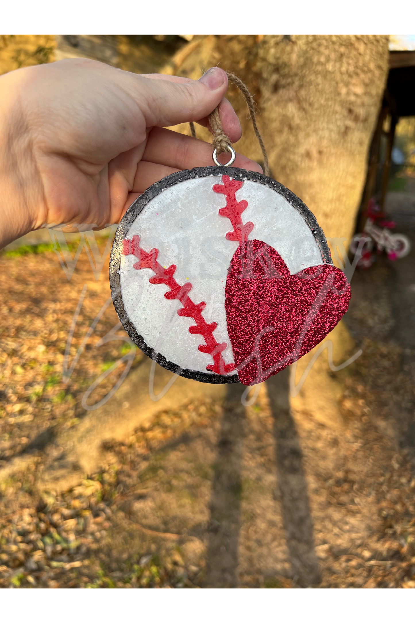 Baseball/softball heart freshie