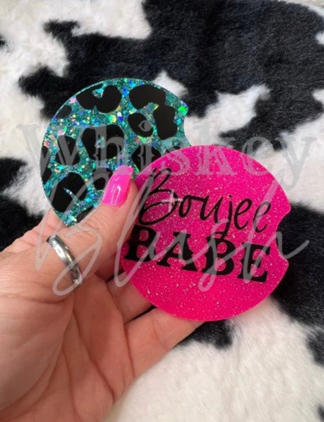 Boujee babe car coasters