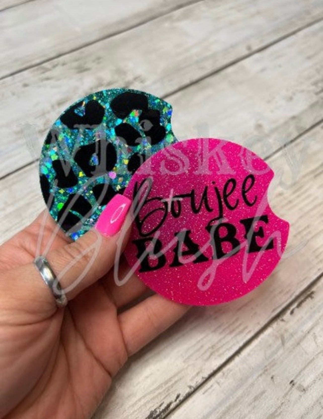 Boujee babe car coasters