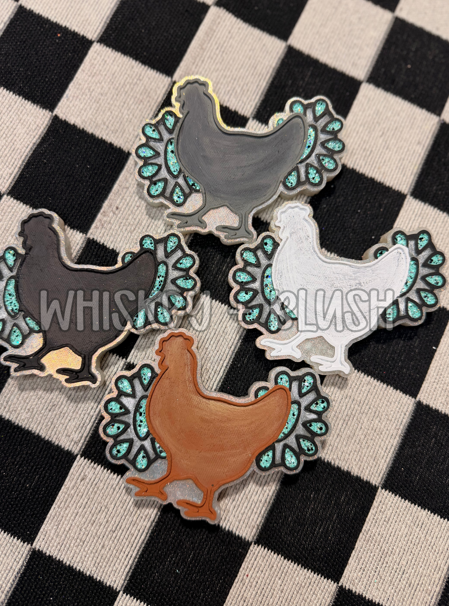 Turquoise chicken freshie