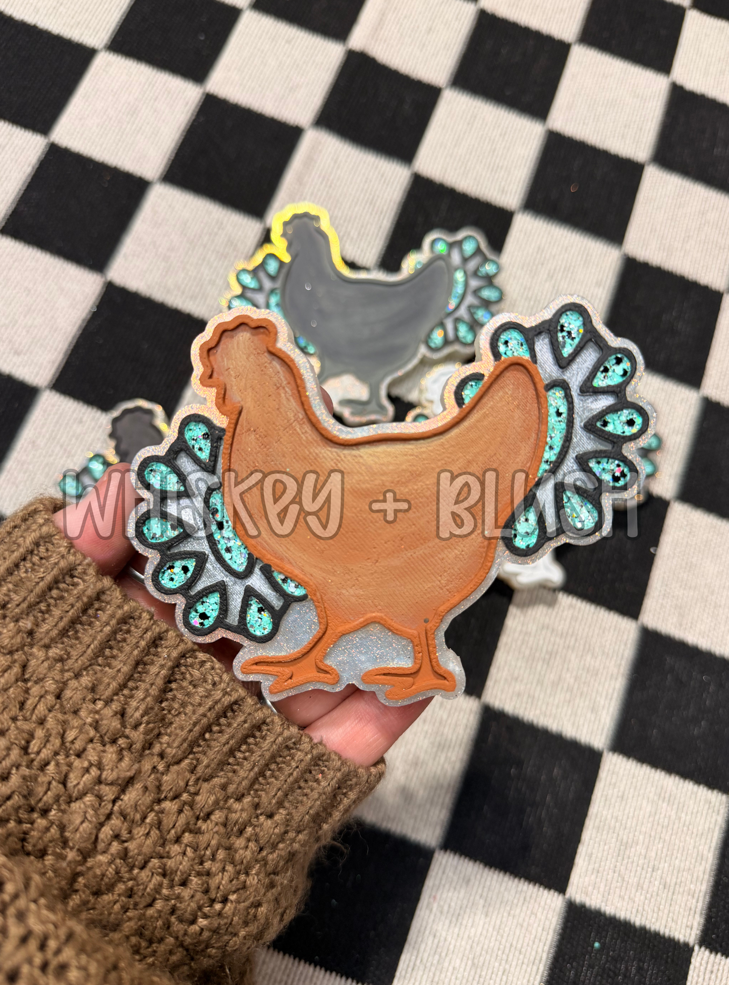 Turquoise chicken freshie