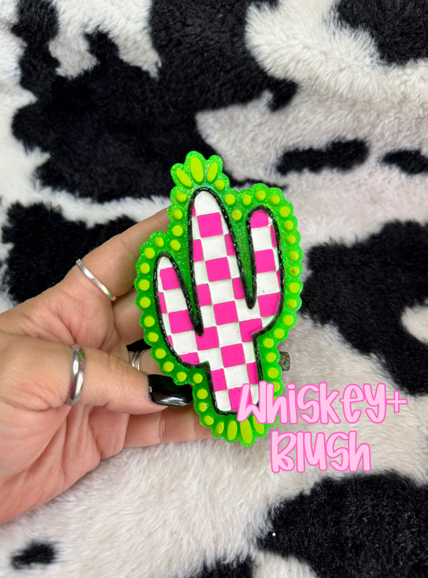 Checkered cactus freshie