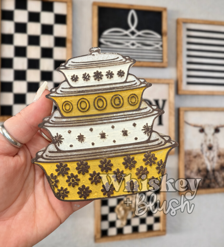 Retro stacked bowls