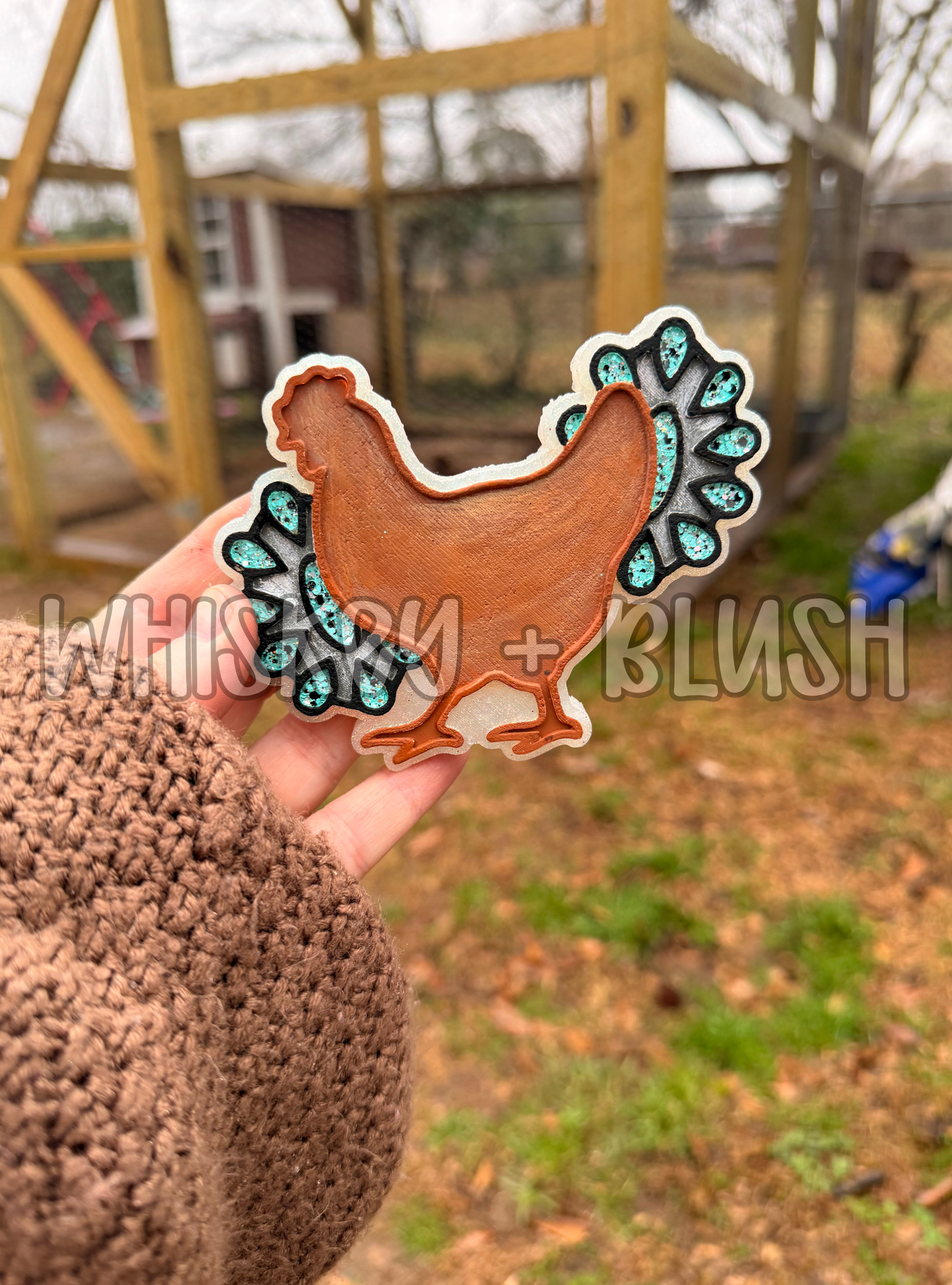 Turquoise chicken freshie