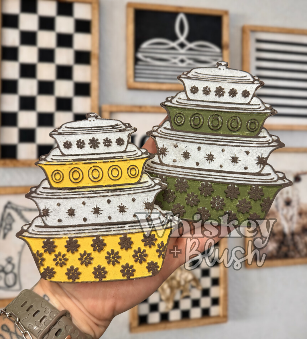 Retro stacked bowls