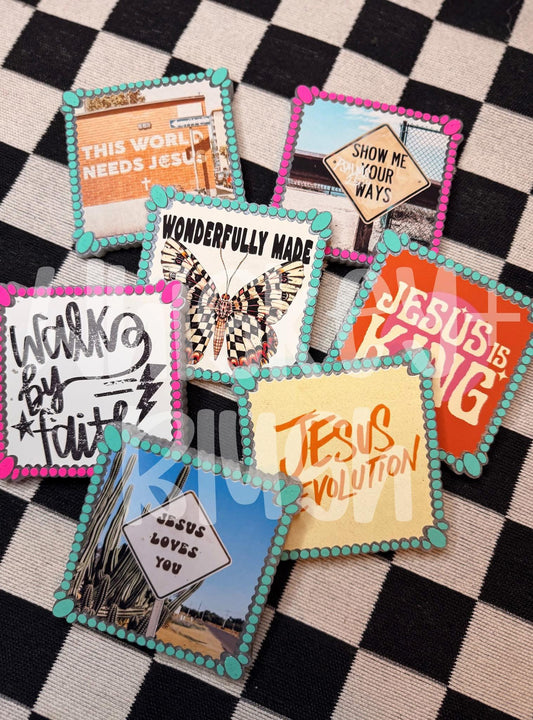 DGB square frame cardstock - Jesus
