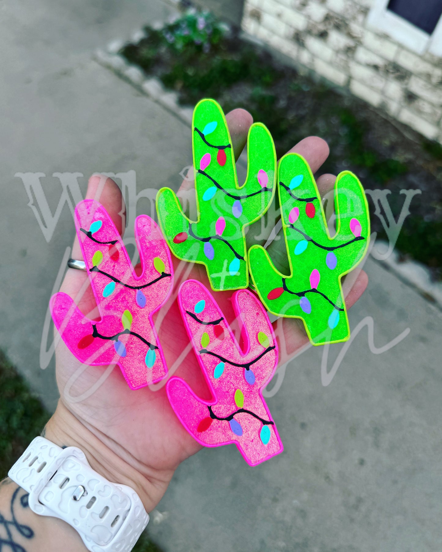 Christmas cactus freshie vent clips