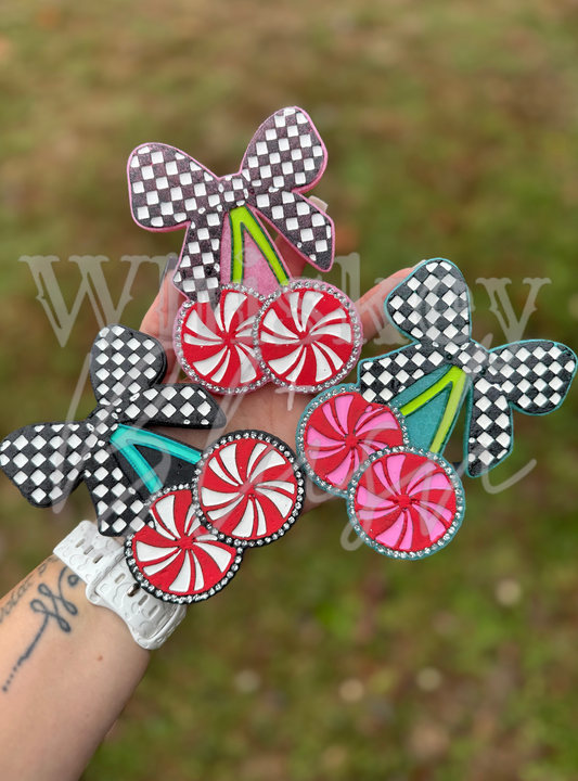 Checkered peppermint freshie