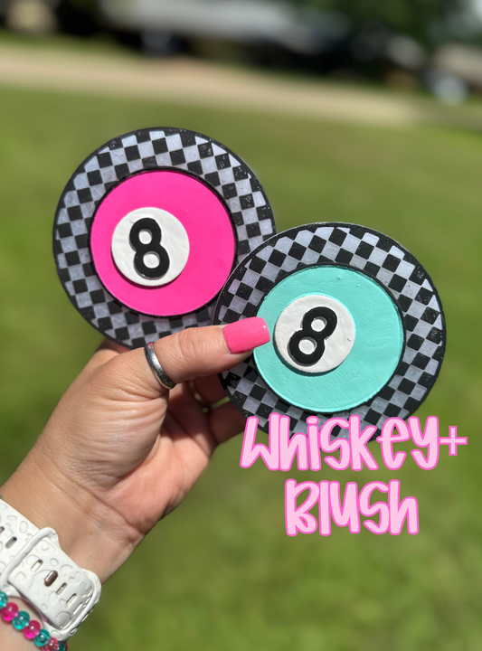 Checkered 8 ball freshie