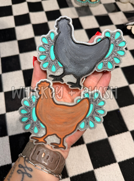 Turquoise chicken freshie