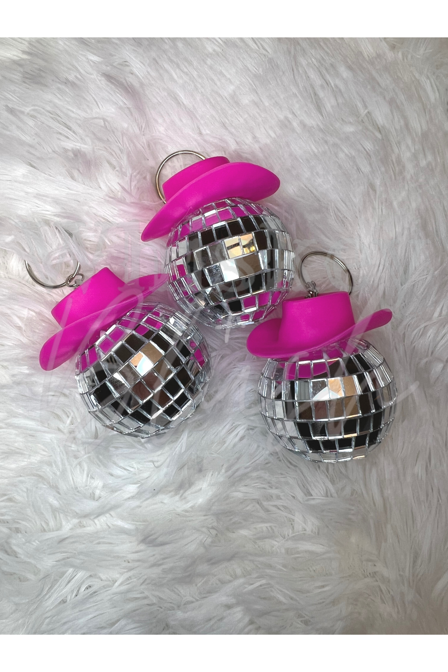 Disco cowgirl keychain