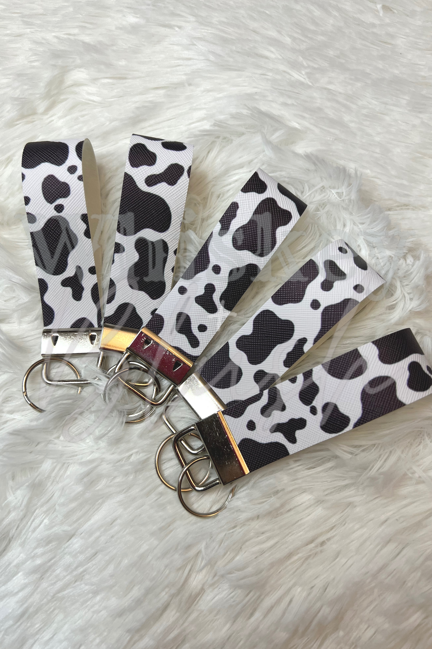 Cow print keychain